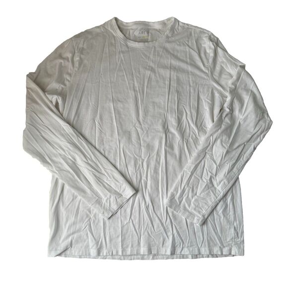 Apt. 9 Premier Flex White Long Sleeve Crewneck Tee Shirt Size Large - Picture 1 of 9